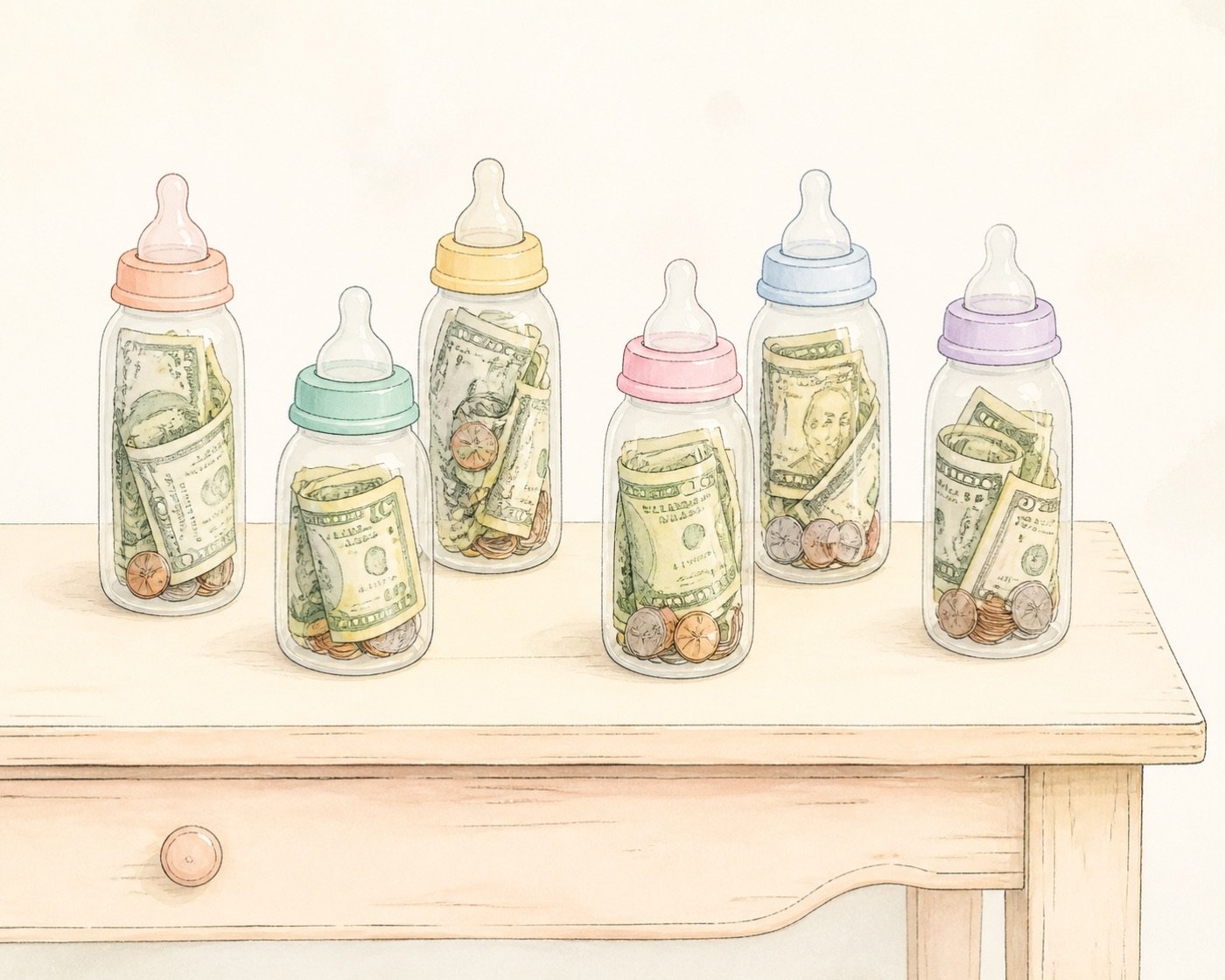 Baby Bottle Campaign display for the Hope Resource Center fundraiser